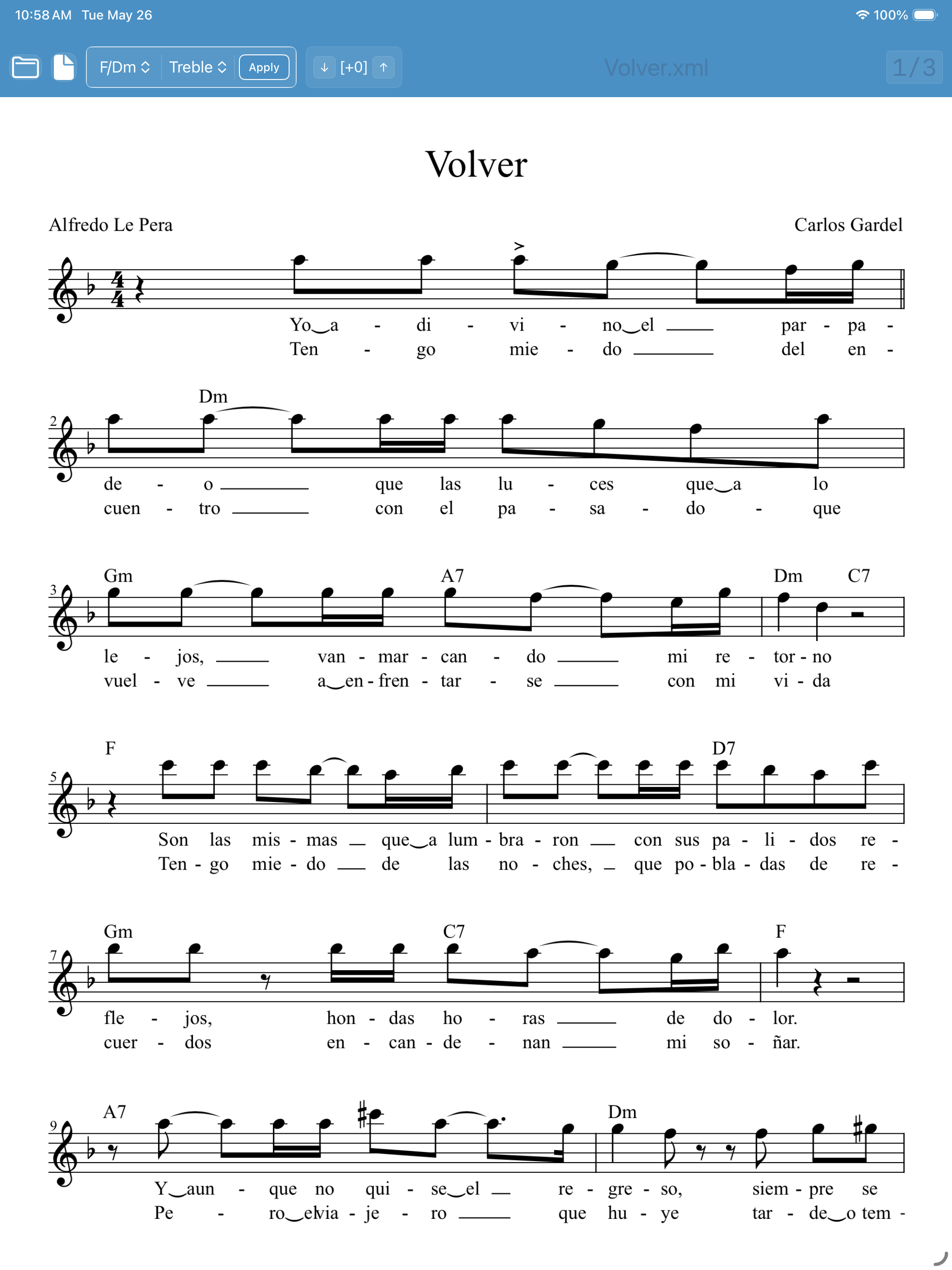 Lead Sheets XML screenshot